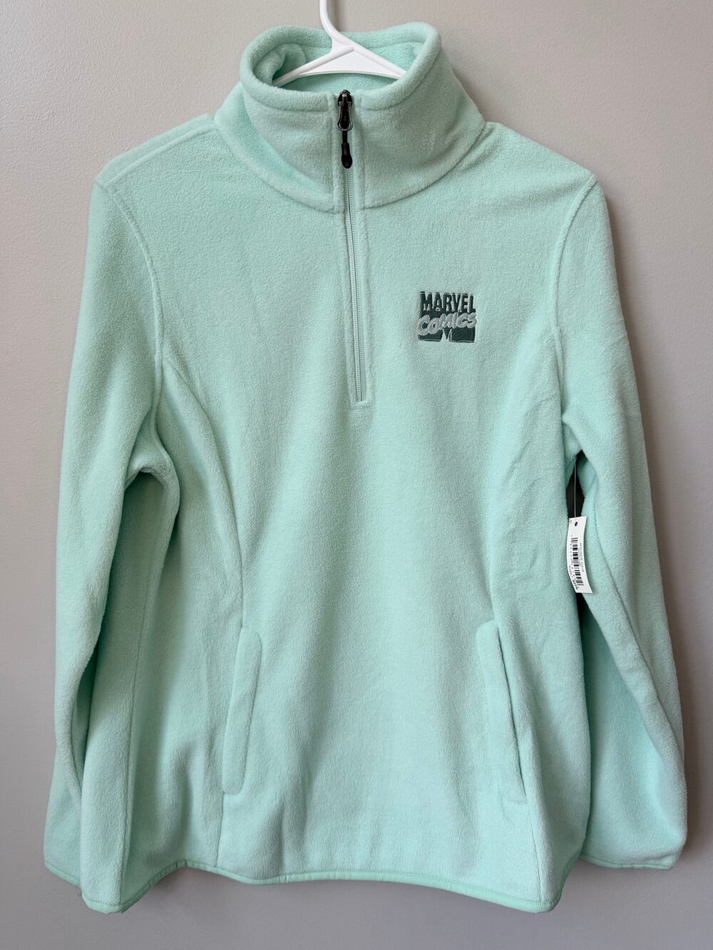 Amazon Essentials x Marvel Women’s Polar Fleece Quarter Zip Jacket Mint Size M